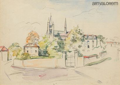 École moderne

Village à l'église

Aquarelle...