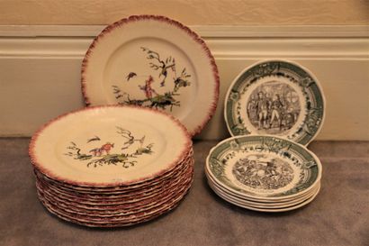 Wedgwood, 13 assiettes de table en faïence...