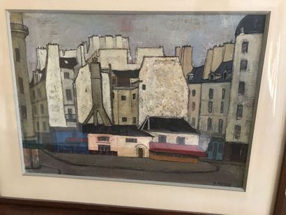P.Mancié 

Vue de Paris, acrylique sur papier...