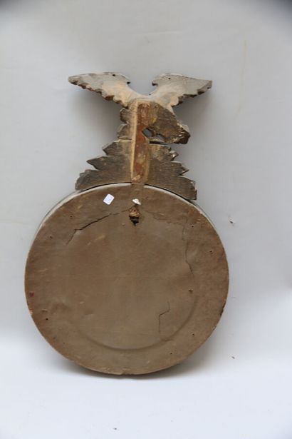 Miroir « sorcière » de forme ronde, en bois...