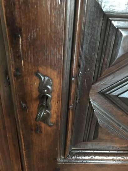 
Deux portes d'armoire en chêne sculpté à...