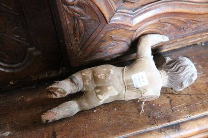 Deux chérubins

En bois sculpté laqué, les...