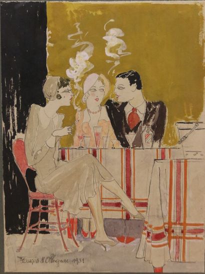 François D'ALBIGNAC (1903-1958)

L'apéritif,...