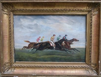 École XXe siècle

Course à cheval

Huile...