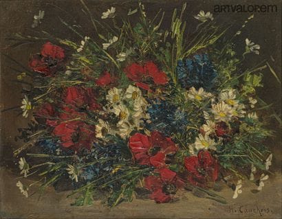 Ecole française XIXe siècle

Jeté de fleurs,...