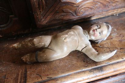 Deux chérubins

En bois sculpté laqué, les...