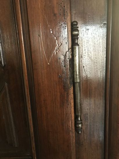
Deux portes d'armoire en chêne sculpté à...