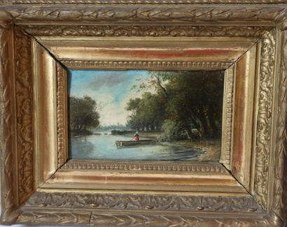 École XIXe siècle

Deux paysages animés

Huile...