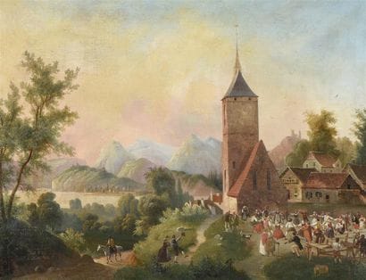 École Suisse XIXe siècle

Scène de fête de...