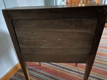 Sloping desk in natural wood, inlaid with...
