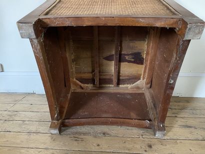 Wooden armchair, entirely furnished with...