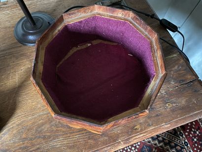 Lot of three lamp bases, one in composition...