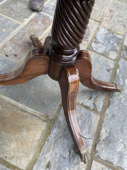 Mahogany and mahogany veneer game table,...