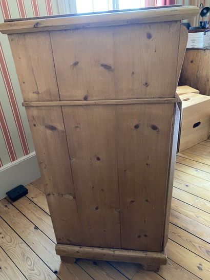 Pitchwood chest of drawers, opens with five...