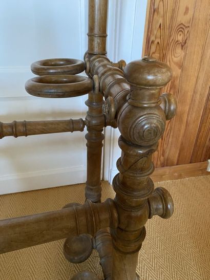 Bamboo style wood wall coat rack. 
215 x...