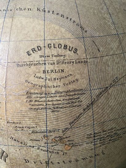 World map. Durchgesehen von HENRY LANGE....