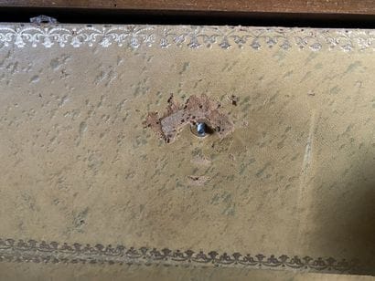 Mahogany and mahogany veneer chest of drawers,...