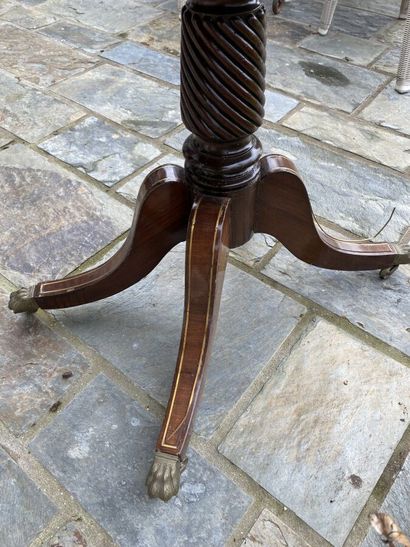 Mahogany and mahogany veneer game table,...