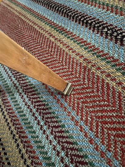 Sloping desk in natural wood, inlaid with...