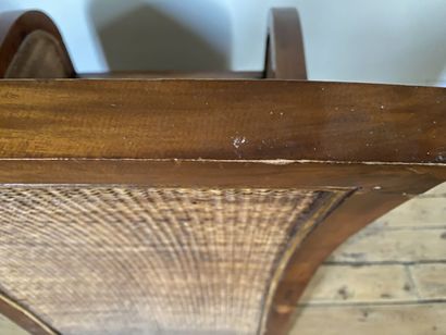 Wooden armchair, entirely furnished with...