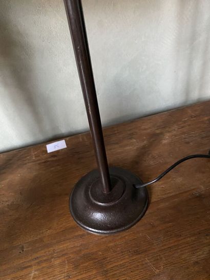 Lot of three lamp bases, one in composition...