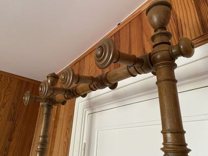 Bamboo style wood wall coat rack. 
215 x...