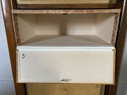 Mahogany and mahogany veneer chest of drawers,...