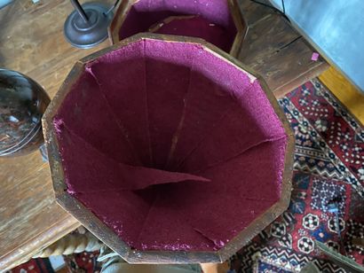 Lot of three lamp bases, one in composition...