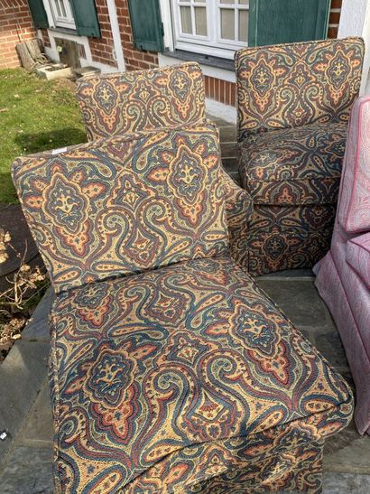 Suite of 4 armchairs, one with different...