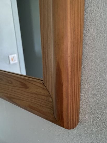 Mirror with natural wood frame. 20th century.
74...