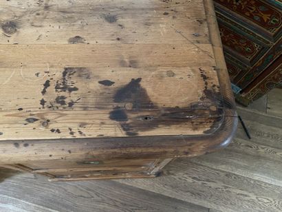 Pitchpin desk with seven drawers and a door...
