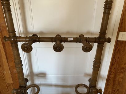 Bamboo style wood wall coat rack. 
215 x...