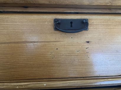 Pitchwood chest of drawers, opens with five...
