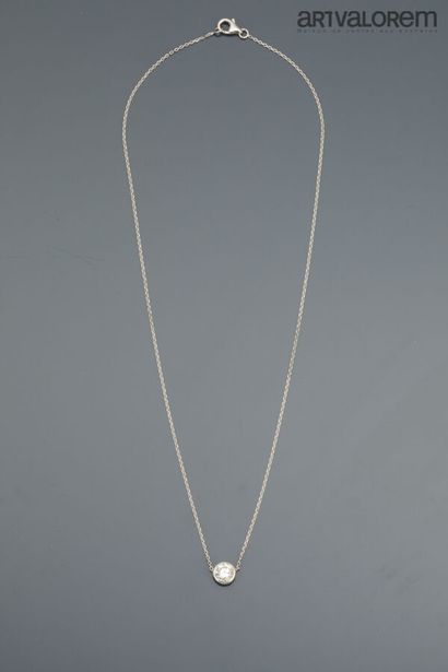 Necklace in white gold 750°/°°, forçat link...