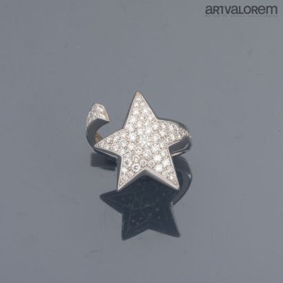 Ring in 750°/°° white gold in the form of...