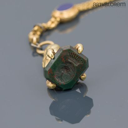 750°/°° yellow gold watch chain set with...