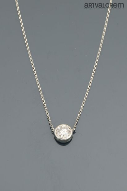Necklace in white gold 750°/°°, forçat link...