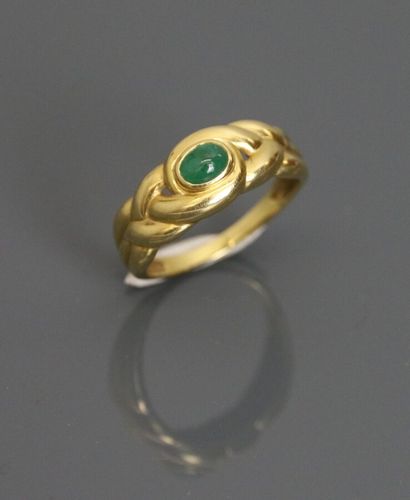 Ring in yellow gold 750°/°° with braided...