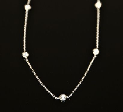 Necklace in white gold 750°/°° forçat chain...