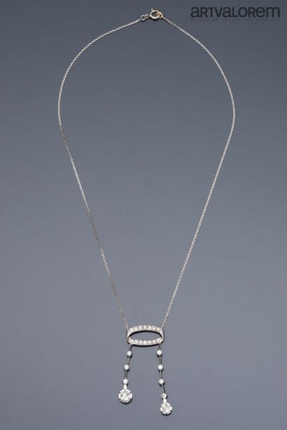 Negligé in platinum and 750°/°° white gold,...