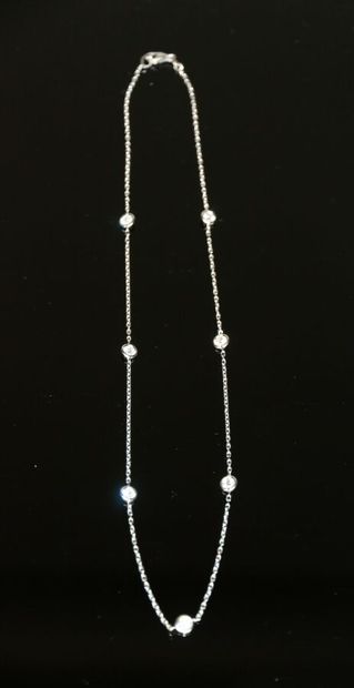 Necklace in white gold 750°/°° forçat chain...