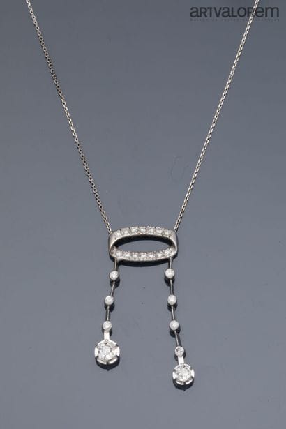 Negligé in platinum and 750°/°° white gold,...