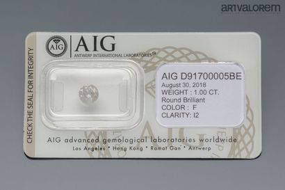 Sealed diamond with its AIG certificate dated...