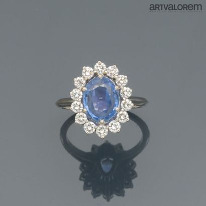 Daisy ring in 750°/°° white gold set with...