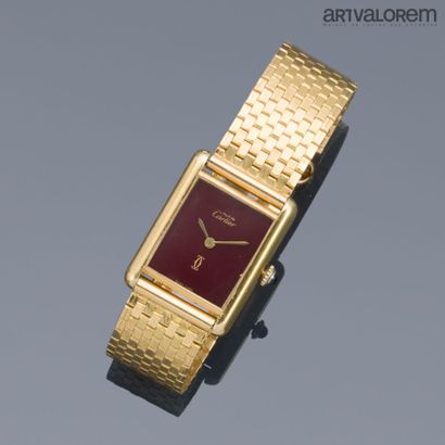 CARTIER Tank model
Case in 925°/°° vermeil,...
