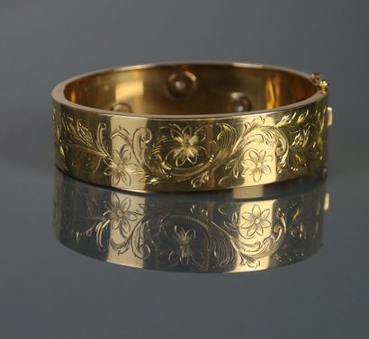 Ribbon bracelet in yellow gold 750°/°° with...