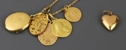 Pendentif en forme de coeur en or 750°/°°°...