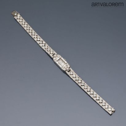 Ladies' wristwatch in platinum and 750°/°°...