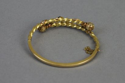 Opening link bracelet in yellow gold 750°/°°,...