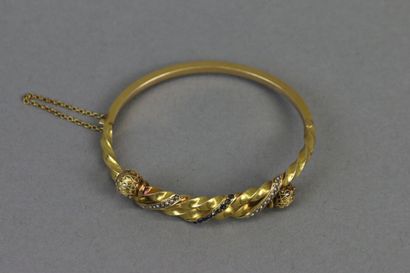 Opening link bracelet in yellow gold 750°/°°,...